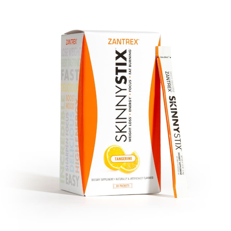 Zantrex SkinnyStix packaging on a white background