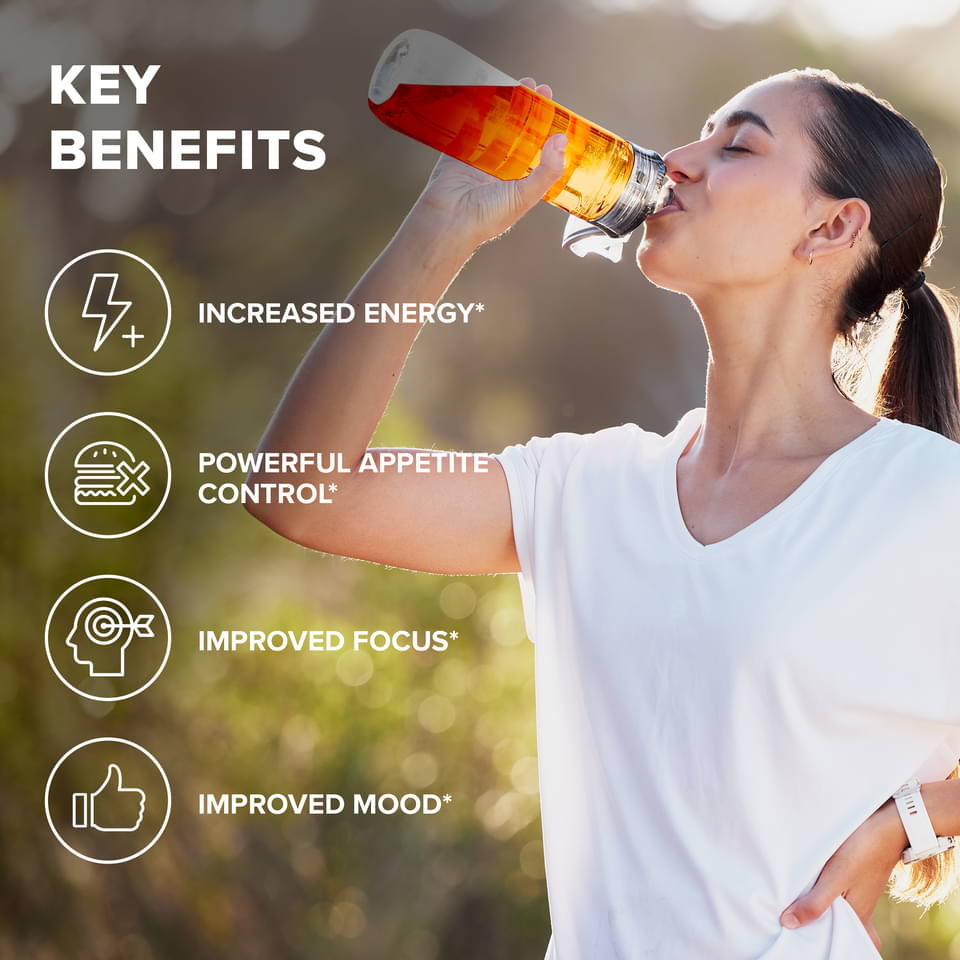 Woman drinking Zantrex